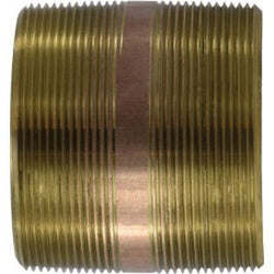 40254 Pipe Nipple, 6 in MPT x 6 in MPT, Close, Brass