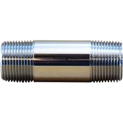 41083 Pipe Nipple, 3/4 in MPT x 3/4 in MPT, 2-1/2 in, Brass, Chrome-Plated