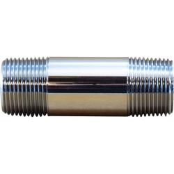 41085 Pipe Nipple, 3/4 in MPT x 3/4 in MPT, 3-1/2 in, Brass, Chrome-Plated