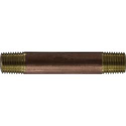 42026 Nipple, 1/4 in MPT x 1/4 in MPT, 4 in, Brass