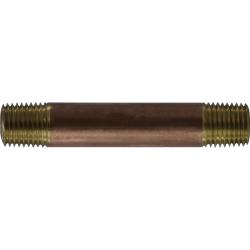 42027 Nipple, 1/4 in MPT x 1/4 in MPT, 4-1/2 in, Brass
