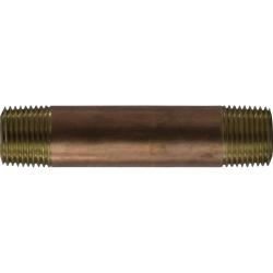 42042 Nipple, 3/8 in MPT x 3/8 in MPT, 2 in, Brass