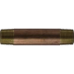 42044 Nipple, 3/8 in MPT x 3/8 in MPT, 3 in, Brass