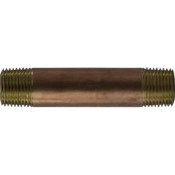 42045 Nipple, 3/8 in MPT x 3/8 in MPT, 3-1/2 in, Brass