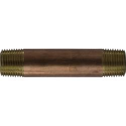 42047 Nipple, 3/8 in MPT x 3/8 in MPT, 4-1/2 in, Brass