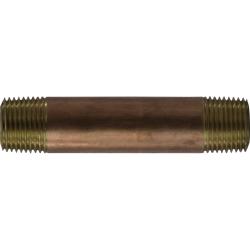 42050 Nipple, 3/8 in MPT x 3/8 in MPT, 6 in, Brass