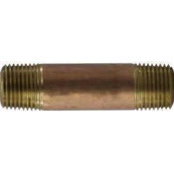 42065 Nipple, 1/2 in MPT x 1/2 in MPT, 3-1/2 in, Brass