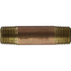42070 Nipple, 1/2 in MPT x 1/2 in MPT, 6 in, Brass