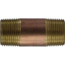 42101 Nipple, 1 in MPT x 1 in MPT, 2 in, Brass