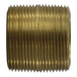 42142 Nipple, 1-1/2 in MPT x 1-1/2 in MPT, 2-1/2 in, Brass