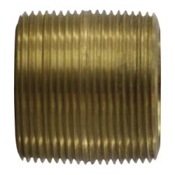 42153 Nipple, 1-1/2 in MPT x 1-1/2 in MPT, 10 in, Brass