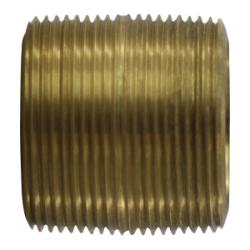 42155 Nipple, 1-1/2 in MPT x 1-1/2 in MPT, 12 in, Brass