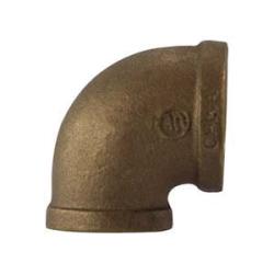 44125 90 deg Reducing Elbow, 3/4 in FPT x 1/4 in FPT, Bronze