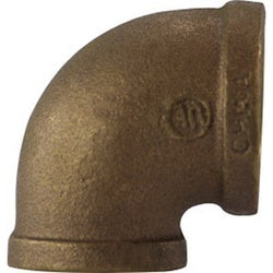 44122 90 deg Reducing Elbow, 3/8 in FPT x 1/4 in FPT, Bronze