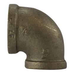 44134LF 90 deg Reducing Elbow, 1-1/4 in FPT x 1 in FPT, Bronze