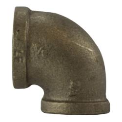44137LF 90 deg Reducing Elbow, 1-1/2 in FPT x 1 in FPT, Bronze