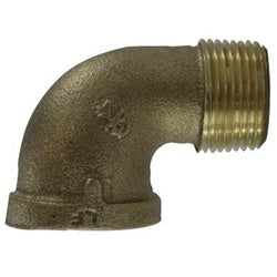 44171LF 90 deg Street Elbow, 4 in FPT x 4 in MPT, Bronze