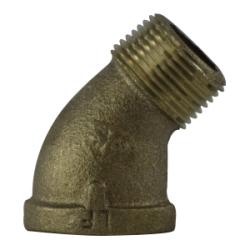 44202LF 45 deg Street Elbow, 3/8 in MPT x 3/8 in FPT, Bronze