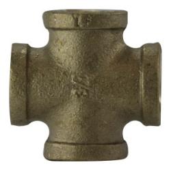 44390LF Cross, 1/8 in FPT x 1/8 in FPT x 1/8 in FPT x 1/8 in FPT, Brass