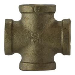 44393LF Pipe Cross, 1/2 in FPT x 1/2 in FPT x 1/2 in FPT x 1/2 in FPT, Bronze