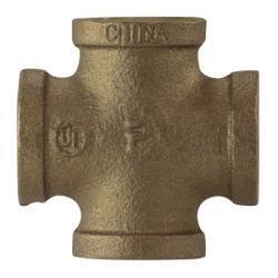 44396 Pipe Cross, 1-1/4 in FPT x 1-1/4 in FPT x 1-1/4 in FPT x 1-1/4 in FPT, Bronze