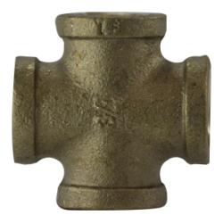 44397LF Pipe Cross, 1-1/2 in FPT x 1-1/2 in FPT x 1-1/2 in FPT x 1-1/2 in FPT, Bronze