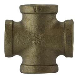 44398LF Pipe Cross, 2 in FPT x 2 in FPT x 2 in FPT x 2 in FPT, Bronze