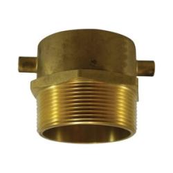 444121 Fire Hose Swivel Adapter with Lug, 2-1/2 in NST x 3 in NPT, Brass