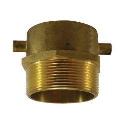 444113 Fire Hose Swivel Adapter with Lug, 2-1/2 in FNST x 3 in MNPT, Brass