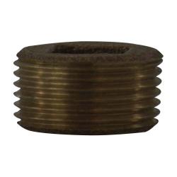 44641LF Square Drive Countersunk Plug, 4 in MPT, Bronze