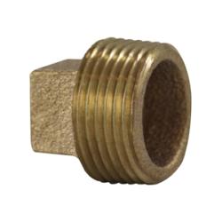 44653D Cored Square Head Plug, 1/2 in MPT, Bronze