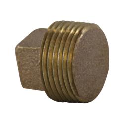 44670 Solid Square Head Plug, 1/8 in MPT, Bronze