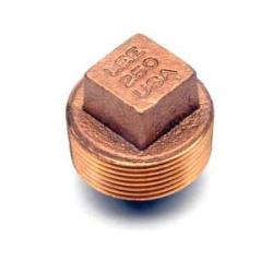 44671LFUSA Solid Square Head Plug, 1/4-in Male NPT, Lead-Free Bronze