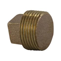 44678 Solid Square Head Plug, 2 in MPT, Bronze