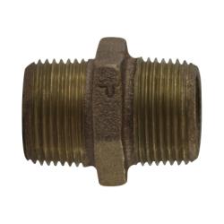 44720 Hex Nipple, 1/8 in MPT x 1/8 in MPT, 1-1/4 in, Bronze
