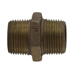 44724 Hex Nipple, 3/4 in MPT x 3/4 in MPT, 1.77 in, Bronze