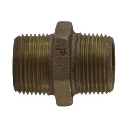 44728 Hex Nipple, 2 in MPT x 2 in MPT, 2-1/2 in, Bronze