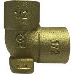44844LF 90 deg Drop Ear Elbow, 1/2 in Sweat x 1/2 in Sweat, Brass