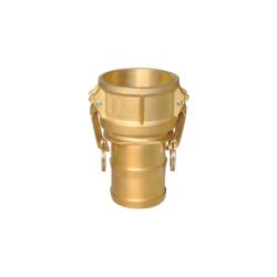 44938 Cam and Groove Coupler, 4 in Type C x 4 in Hose Barbed, Brass