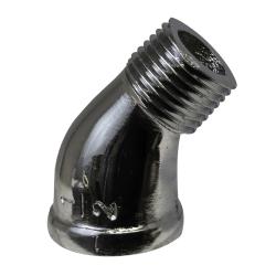 45202 45 deg Street Elbow, 3/8 in FPT x 3/8 in MPT, Bronze, Chrome-Plated