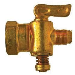 46127 Shut-Off Cock, 3/8 x 3/8 in Nominal, Male Flared x FIP, Forged Brass Body