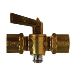 46152T Shut-Off Cock, 1/4 in Nominal, FIP, Forged Brass Body
