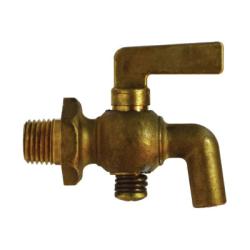 46336 Air Cock, 1/4 in Nominal, MIP x Bibb Nose, Lever, Hex, Brass Body