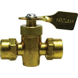 46411 Solid Bottom Valve, 1/4 x 1/4 in Nominal, FIP x FIP, 30 psi Pressure, Brass Body
