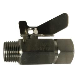 46903SS Miniature Ball Valve, 1/4 in Nominal, MIP x FIP, 1000 psi WOG Pressure