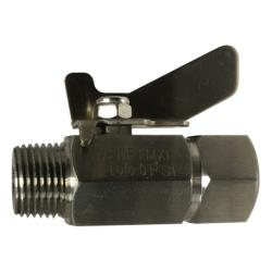 46904SS Miniature Ball Valve, 3/8 in Nominal, MIP x FIP, 1000 psi WOG Pressure