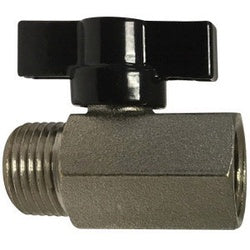46930T Mini Ball Valve, 1/8 in Nominal, FPT x MPT, 450 psi Pressure, 32 to 176 deg F
