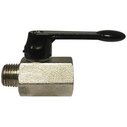 46931L Mini Ball Valve, 1/4 in Nominal, FPT x MPT, 450 psi Pressure, 32 to 176 deg F