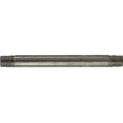 48004 Welded Pipe Nipple, 1/8 in MPT x 1/8 in MPT, 2-1/2 in L, Stainless Steel, SCH 40 Schedule