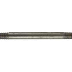 48005 Welded Pipe Nipple, 1/8 in MPT x 1/8 in MPT, 3 in L, Stainless Steel, SCH 40 Schedule